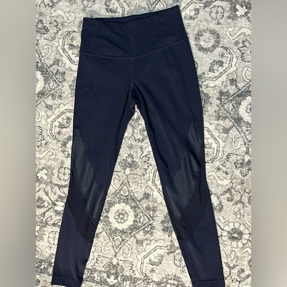Athleta Navy Blue High-Waist Capri Leggings